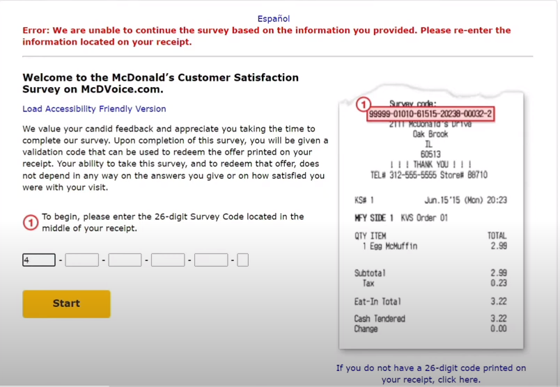 McDonald's Survey